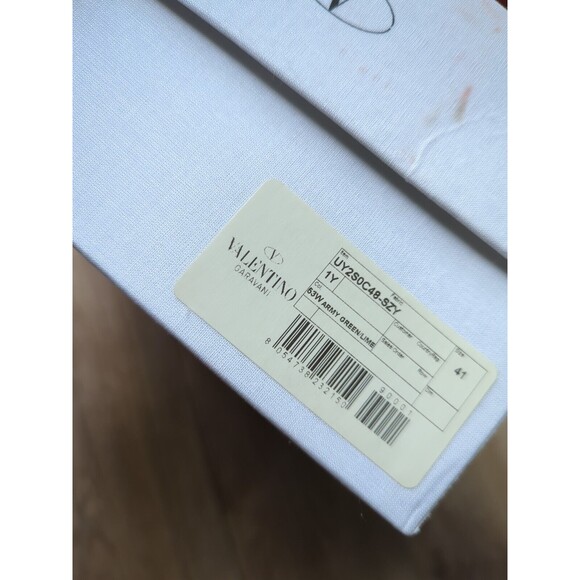 Birkenstock Valentino Arizona Army Lime Camo Logo Sandals EU 41 Mens 8-8.5 - Picture 12 of 16